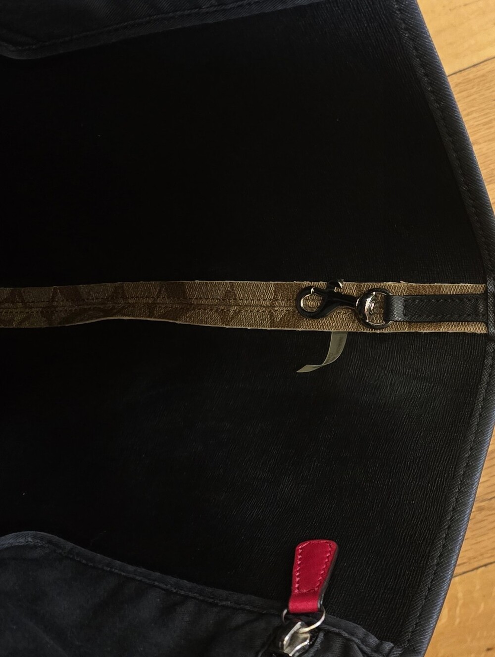 Coach C7420 City Tote Signature Canvas Red/Khaki - Picture 8 of 16